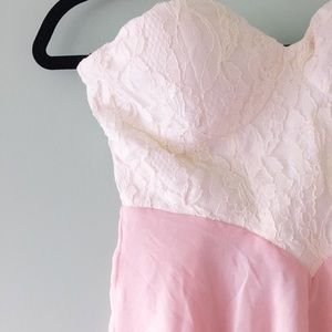 Charlotte Russe Sweetheart Dress with Lace Detail